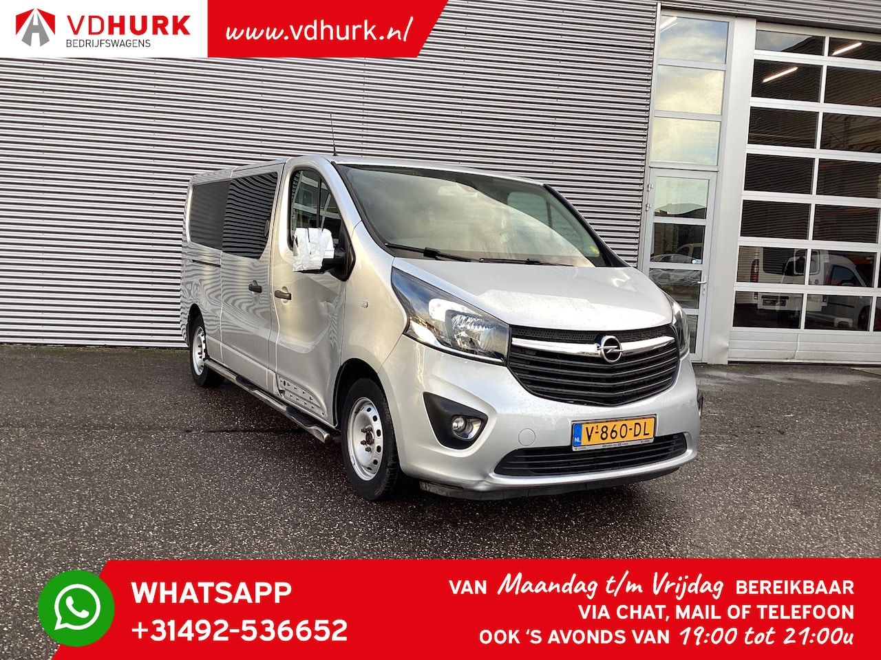 Opel Vivaro - 1.6 CDTI 125 pk EUR6 L2 Dubbel Cabine NL auto/ Sidebars/ Navi/ Camera/ PDC/ Cruise/ Airco - AutoWereld.nl