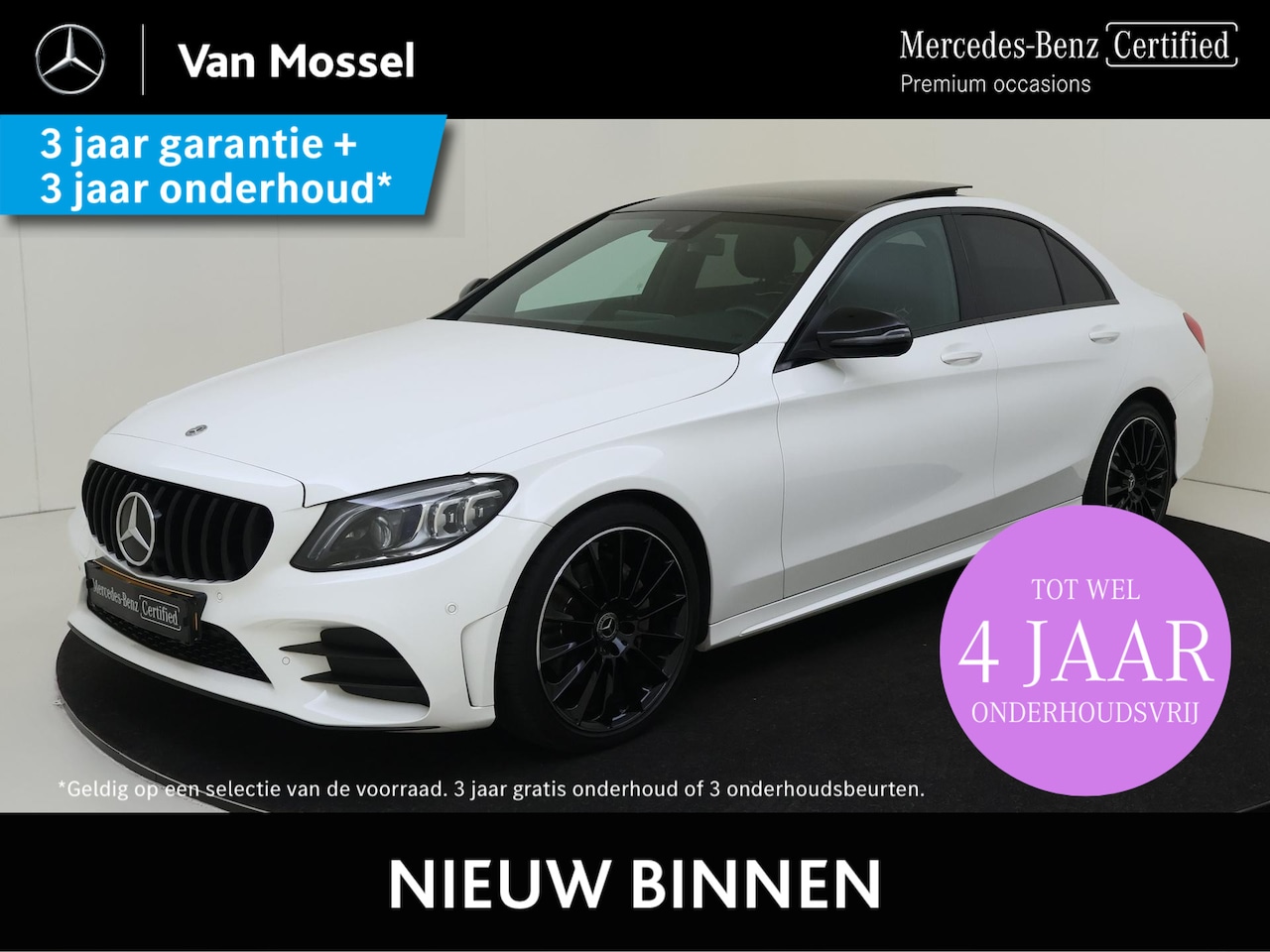 Mercedes-Benz C-klasse - 180 Business Solution AMG Night/ 43 Look/ Pano/ Carplay/ Multi Beam LED - AutoWereld.nl