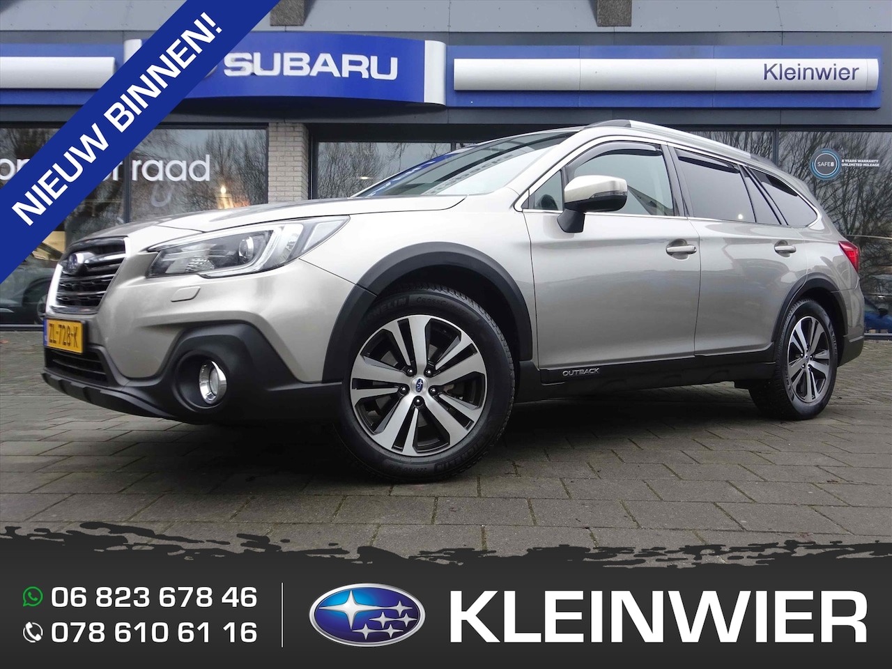 Subaru Outback - 2.5i 175PK CVT EyeSight Premium | Leder | Navi | Trekhaak | All Season | Spatbordrandenset - AutoWereld.nl