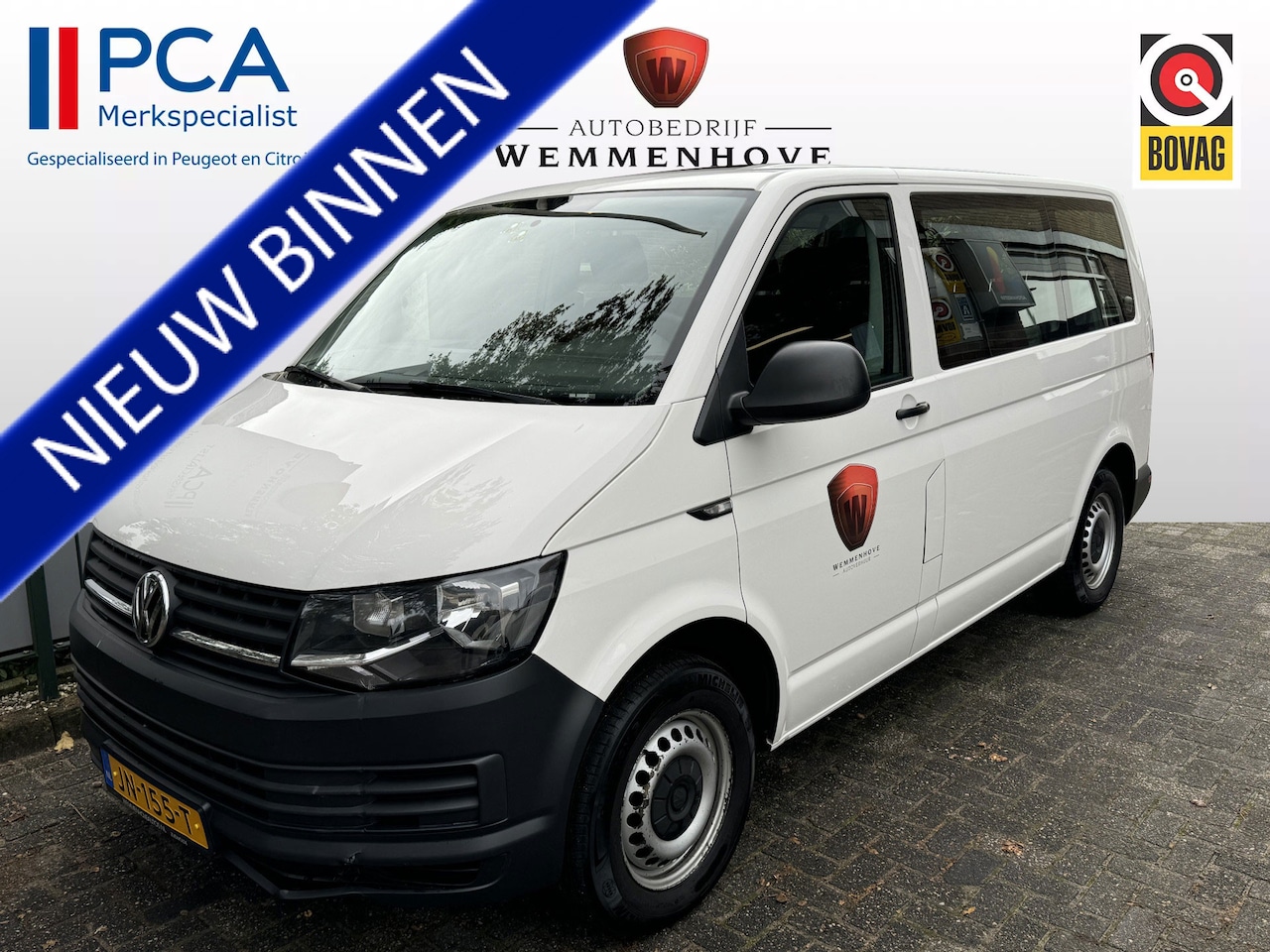 Volkswagen Transporter Kombi - 2.0 TDI L1H1 9-Persoons/Airco/Cruise control/Nieuw model/ Incl BTW - AutoWereld.nl