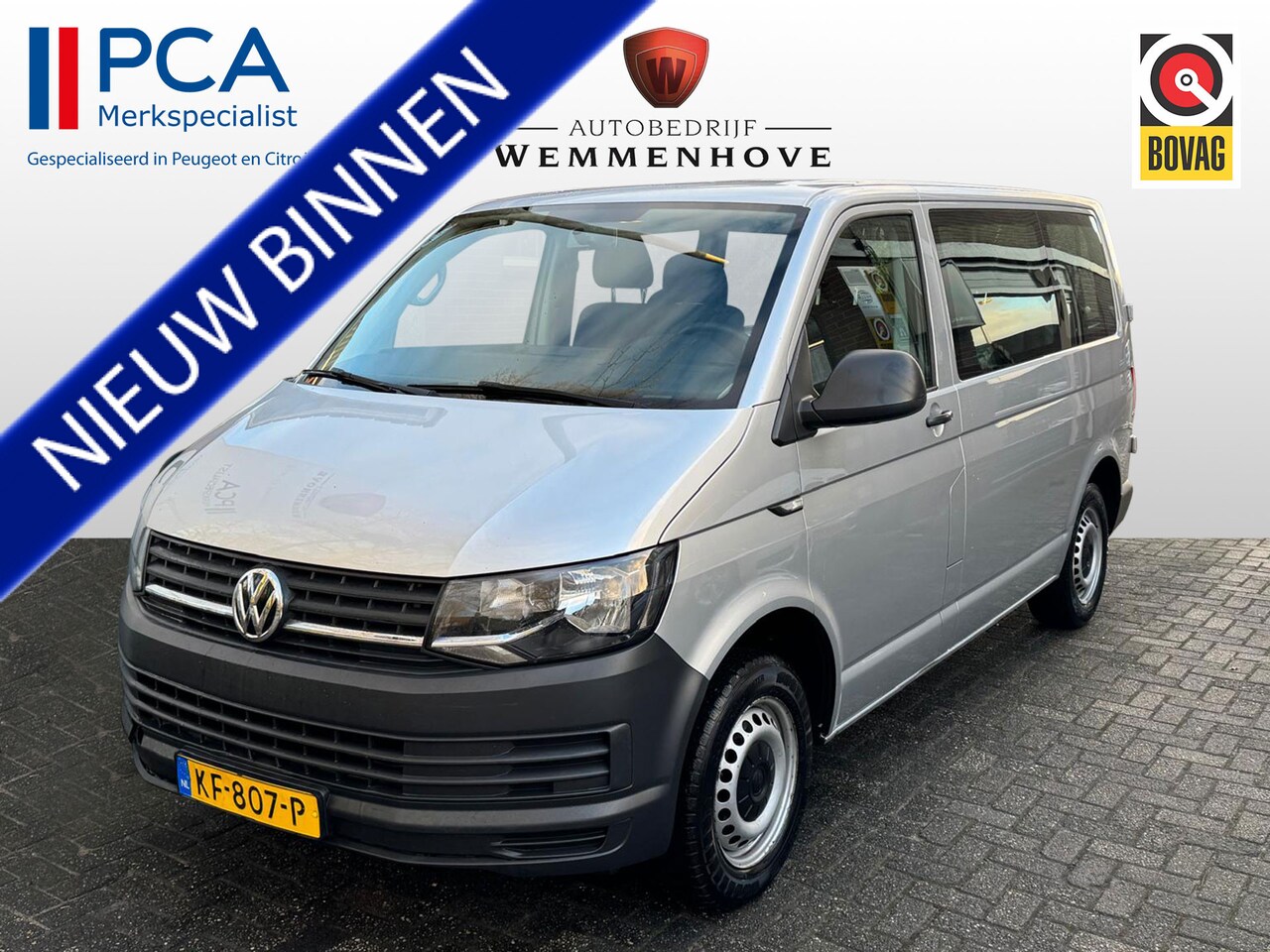 Volkswagen Transporter Kombi - 2.0 TDI L1H1 Comfortline 9-Persoons/Airco/Cruise control/Nieuw model/ Incl BTW - AutoWereld.nl