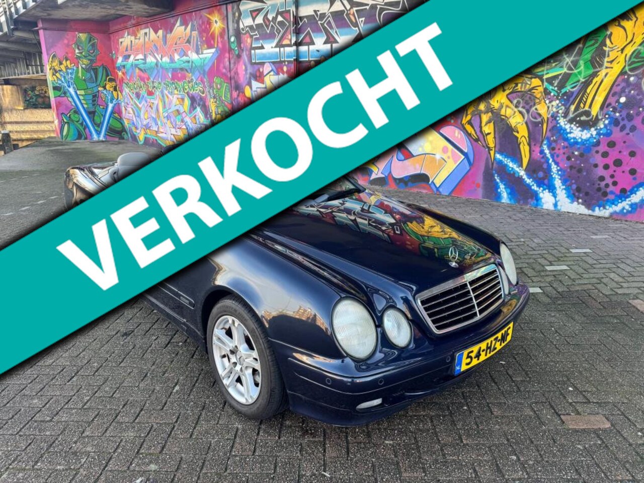 Mercedes-Benz CLK-klasse Cabrio - 200 K. Elegance automaat airco leer memory stoel blauwe kap boeken en facturen aanwezig ge - AutoWereld.nl