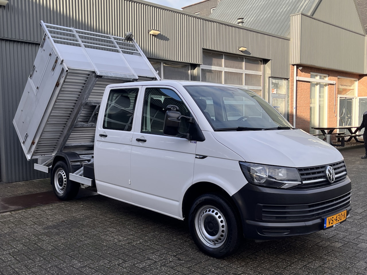 Volkswagen Transporter - 2.0 TDI L2H1 DC Pick up Kipper Dubbele cabine Trekhaak 2200 kg Dealer onderhouden Kieper P - AutoWereld.nl