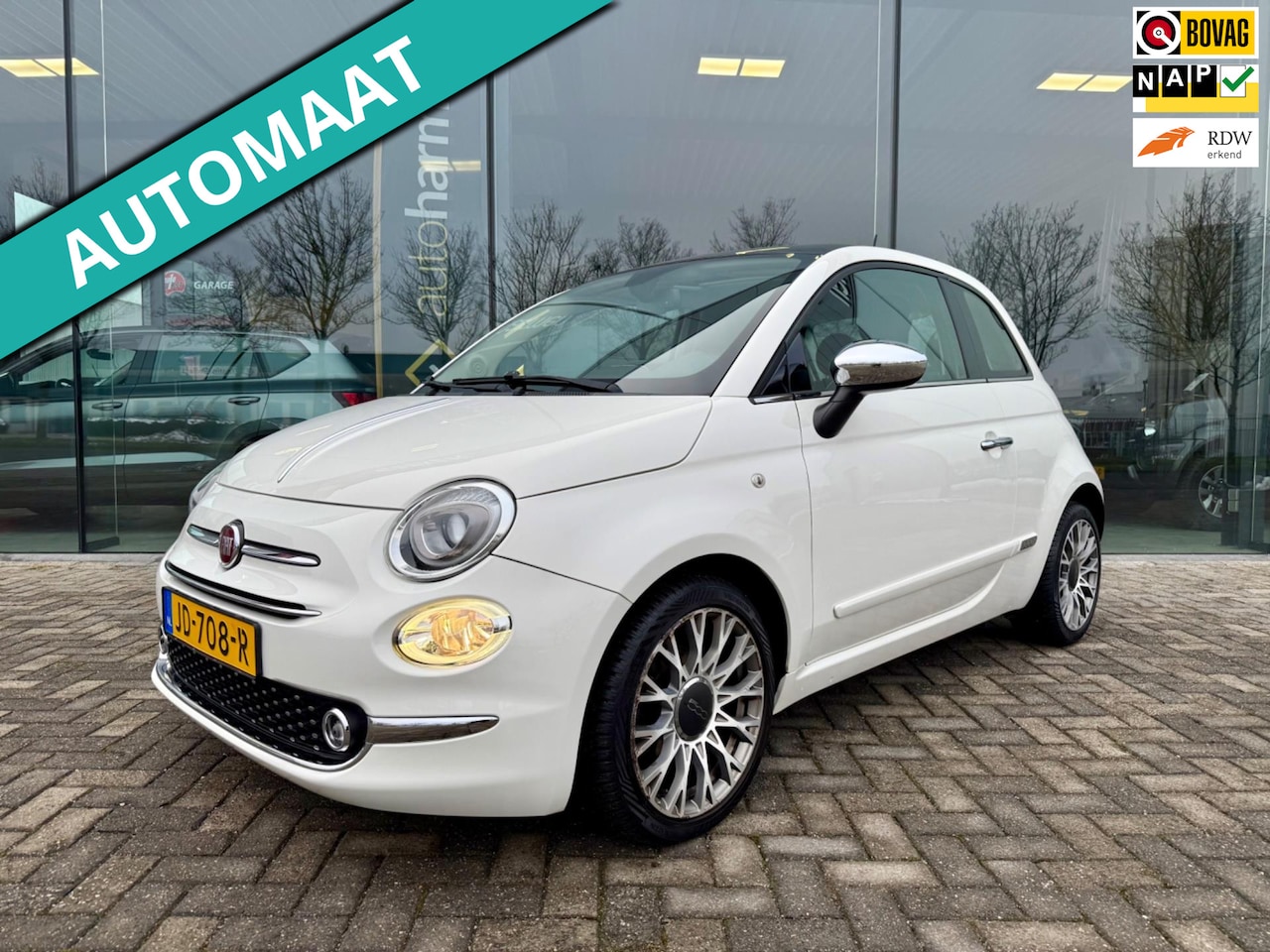 Fiat 500 - 0.9 Turbo automaat Lounge, Panoramadak, Navi, PDC, Climate - AutoWereld.nl