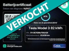 Tesla Model 3 - Long Range AWD 75 kWh 91% SOH Trekhaak (1.000kg)