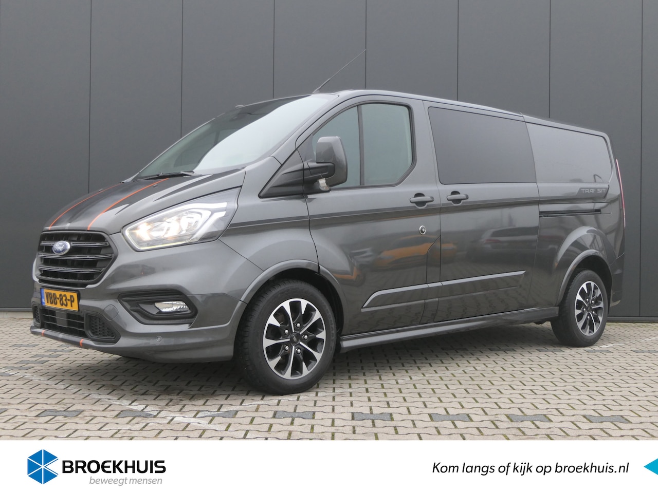 Ford Transit Custom - 2.0 TDCI 170pk L2H1 Sport | Dubbele cabine | Netjes! | Stoelverwarming | Dubbele Zij-schui - AutoWereld.nl