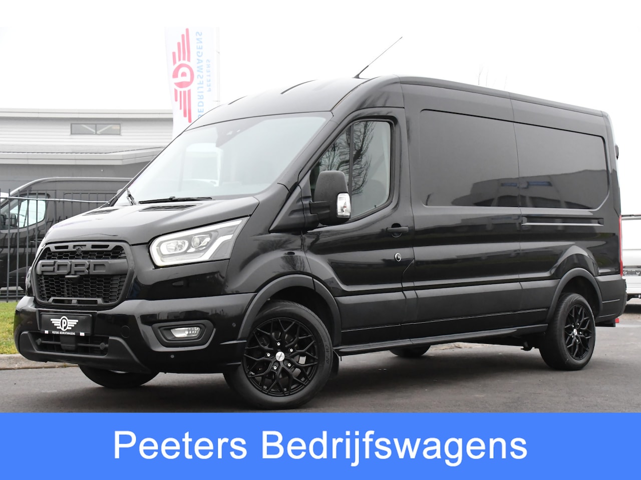 Ford Transit - 350 2.0 TDCI L3H2 Black Edition Limited Adaptieve Cruise, Camera, 185PK, Carplay, LED, Aut - AutoWereld.nl