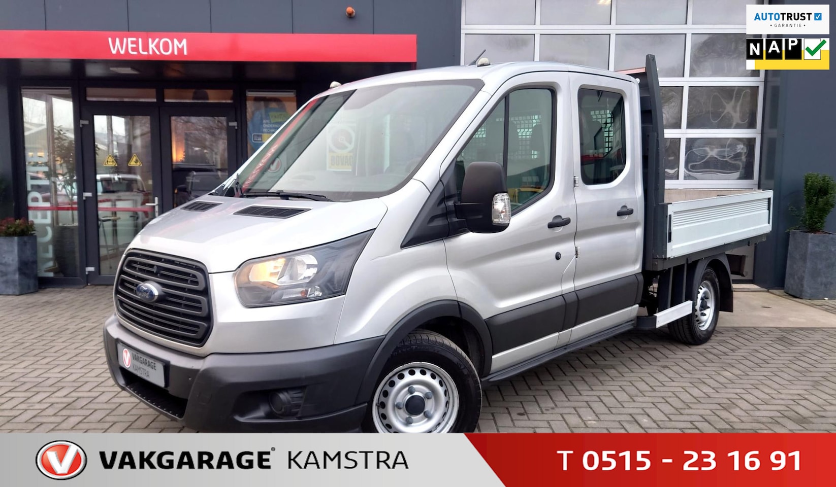 Ford Transit - 350 2.0 TDCI L2H1 DC Pick-Up NAP 38d lage KMs! - AutoWereld.nl