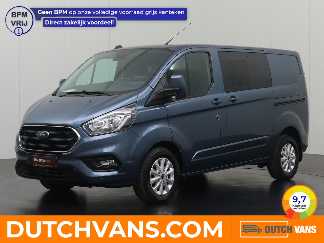 Ford Transit Custom - 2.0TDCI 130PK Dubbele Cabine | 2xSchuifdeur | NAvigatie | Camera | Airco | Cruise - AutoWereld.nl