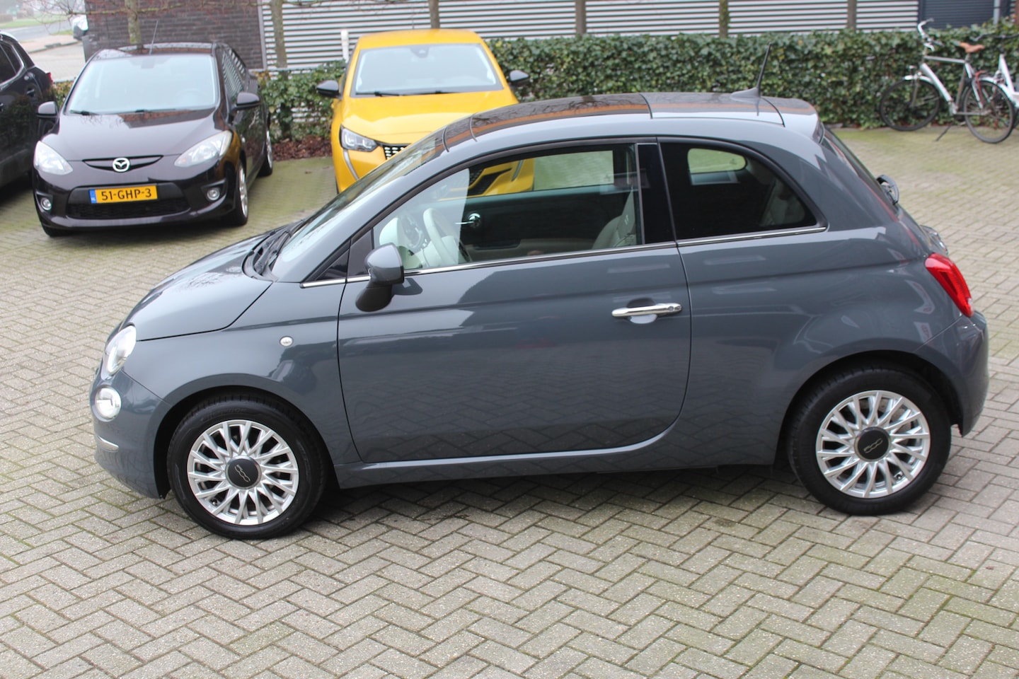 Fiat 500 - 0.9 TwinAir Turbo Lounge Schuifdak-Navi-leder 12 Maanden Bovag Garantie. - AutoWereld.nl