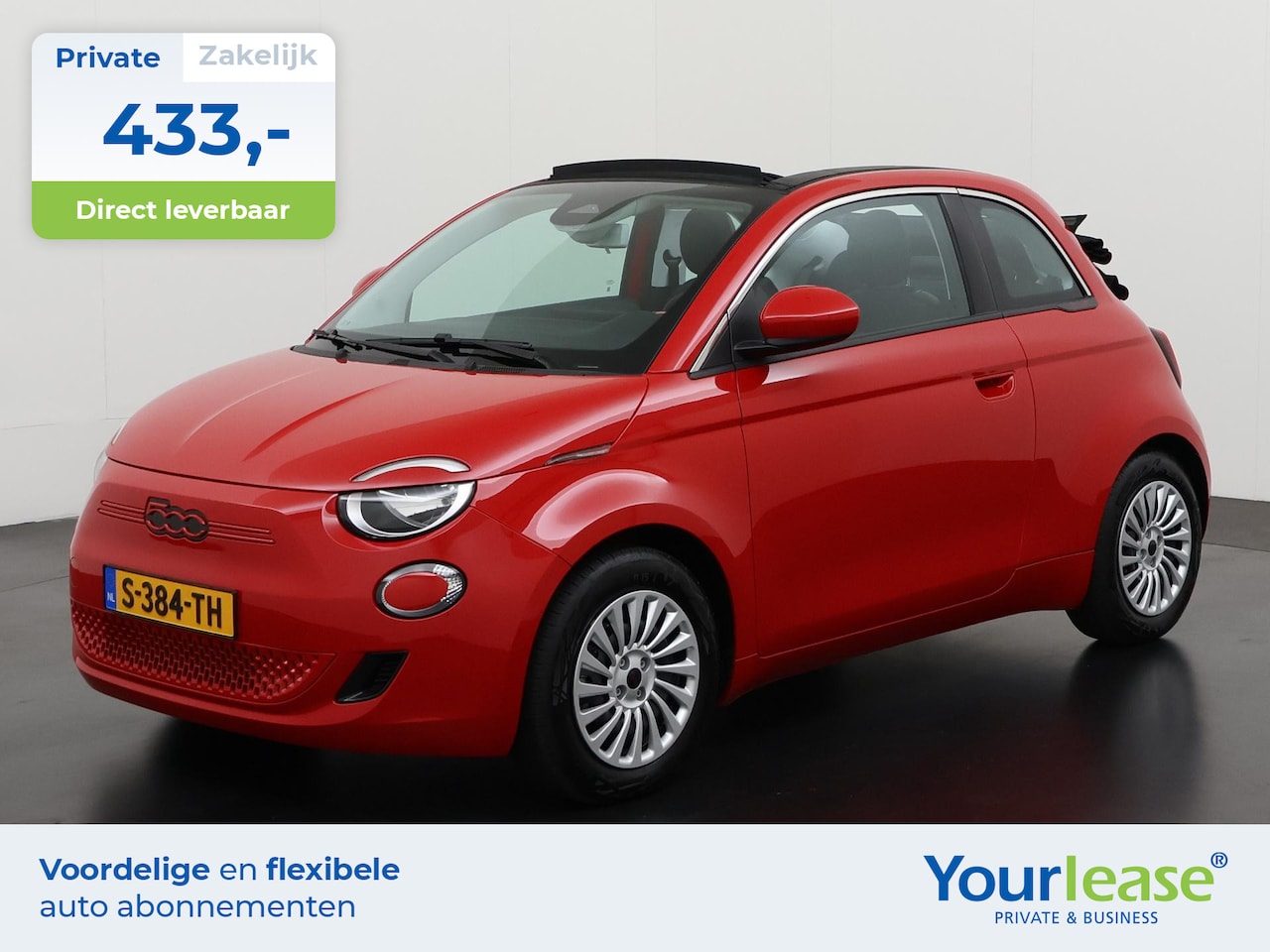 Fiat 500 C - RED 42 kWh | All-in 433,- Private Lease | Zondag Open! - AutoWereld.nl