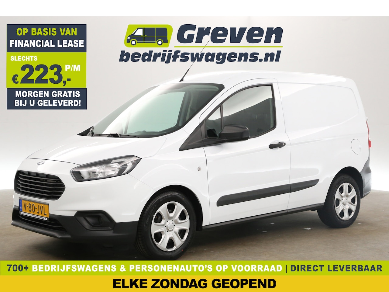 Ford Transit Courier - 1.0 Ambiente L1H1 | BPM VRIJ | 100PK Airco Stoelverwarming Elektrpakket Schuifdeur - AutoWereld.nl