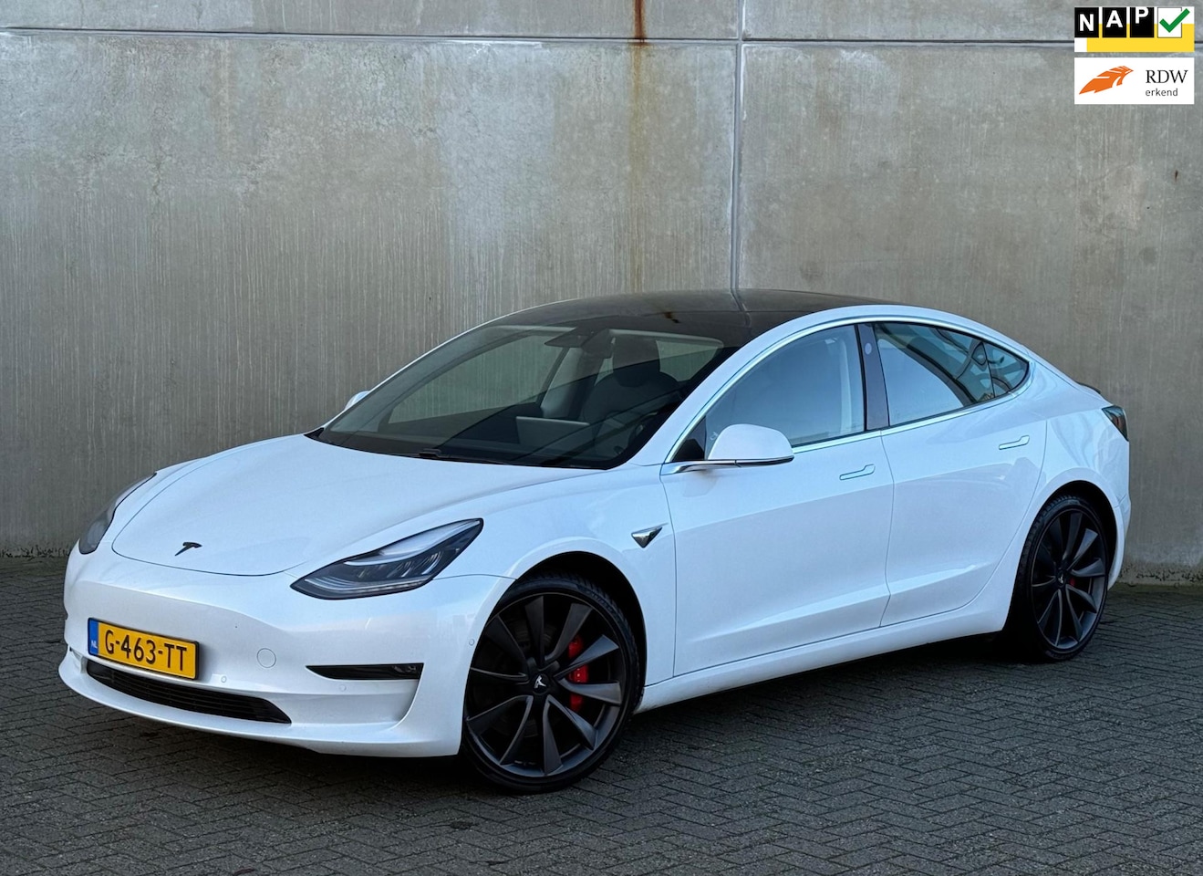 Tesla Model 3 - Performance AWD 75 kWh Wit NAP|20"|AUTOPILOT - AutoWereld.nl