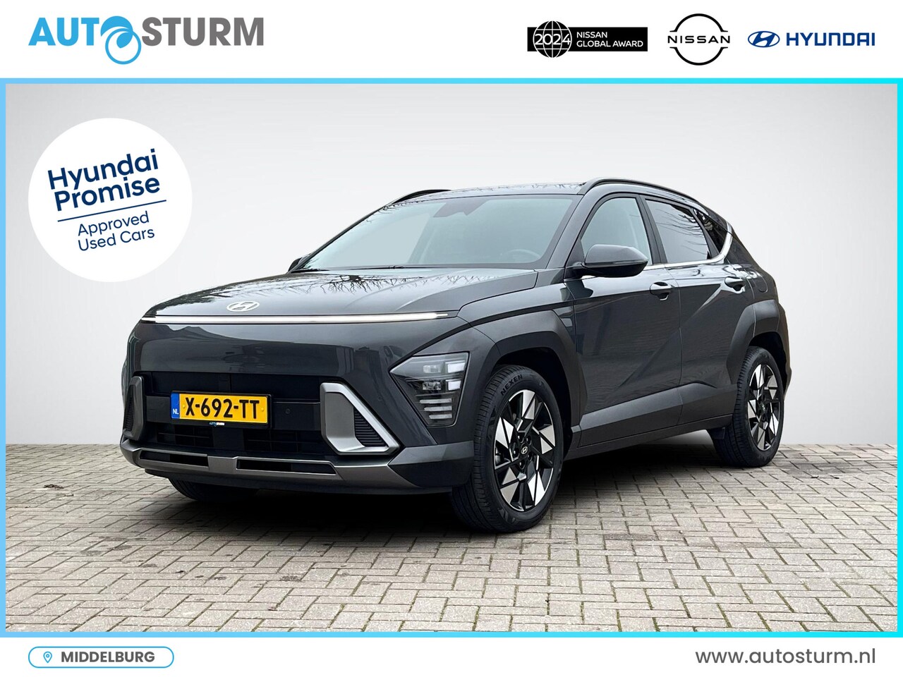 Hyundai Kona - 1.6 GDI HEV Comfort Smart | Elek. Achterklep | Stuur- + Stoelverwarming | Full-LED | Adapt - AutoWereld.nl