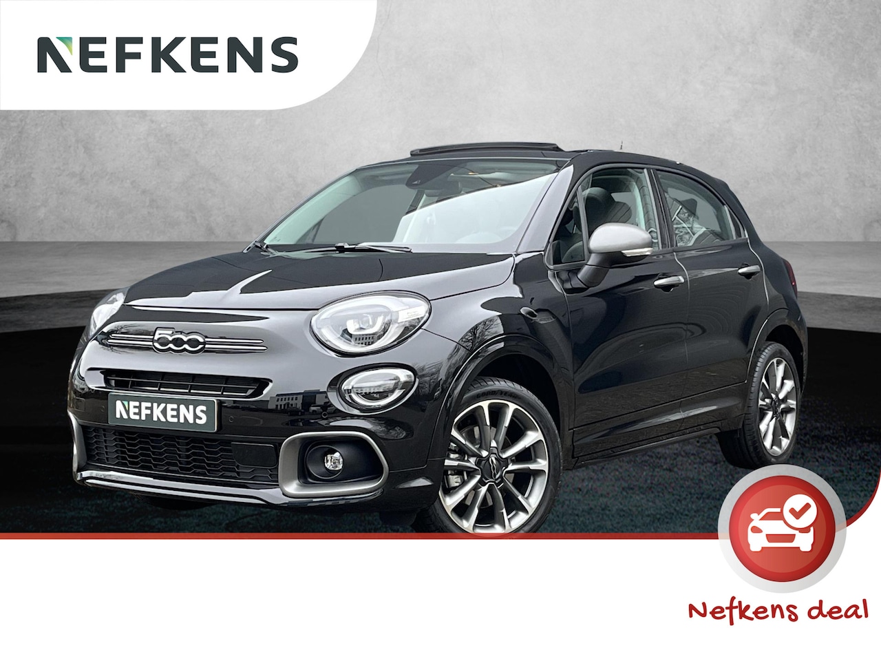 Fiat 500 X - 130pk Hybrid Sport Cabrio | UNIEK! | 1ste eigenaar | FULL OPTION | Vouwdak | LEER | Climat - AutoWereld.nl