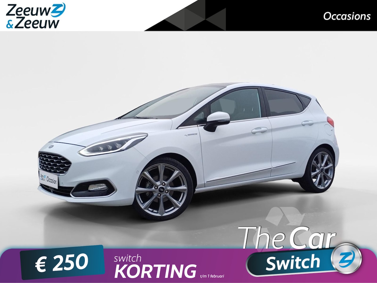 Ford Fiesta - 1.0 EcoBoost Vignale | Panoramadak | Achteruitrijcamera | Winter Pack | Lederen bekleding - AutoWereld.nl