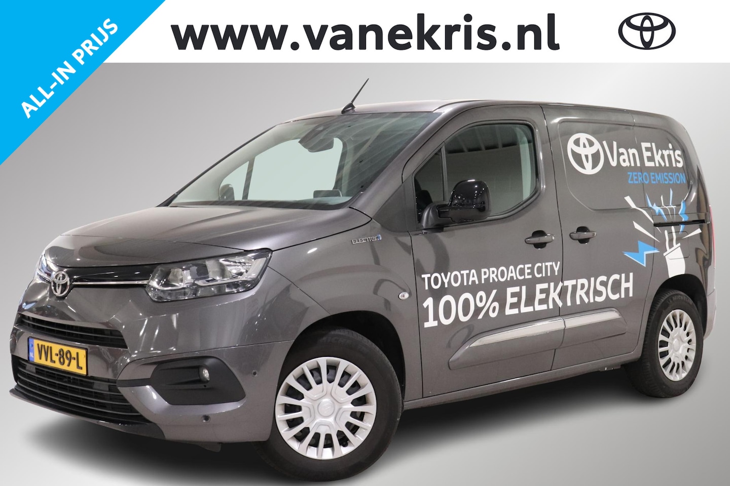 Toyota PROACE CITY Electric - Prof 50 kWh, 2e berijdersstoel en schuifdeur, Laadvloer, Camera, Lat om Lat, BSM, Sensoren - AutoWereld.nl