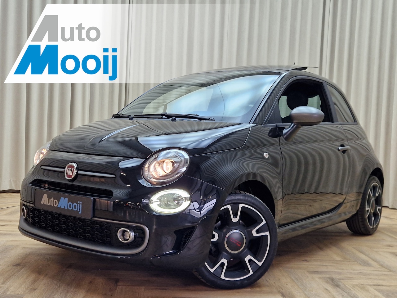 Fiat 500 - 500S 1.2 Sport *Schuif-/Kanteldak* 1/2 Leder / Apple-Carplay / Cruise Control / Airco / Na - AutoWereld.nl