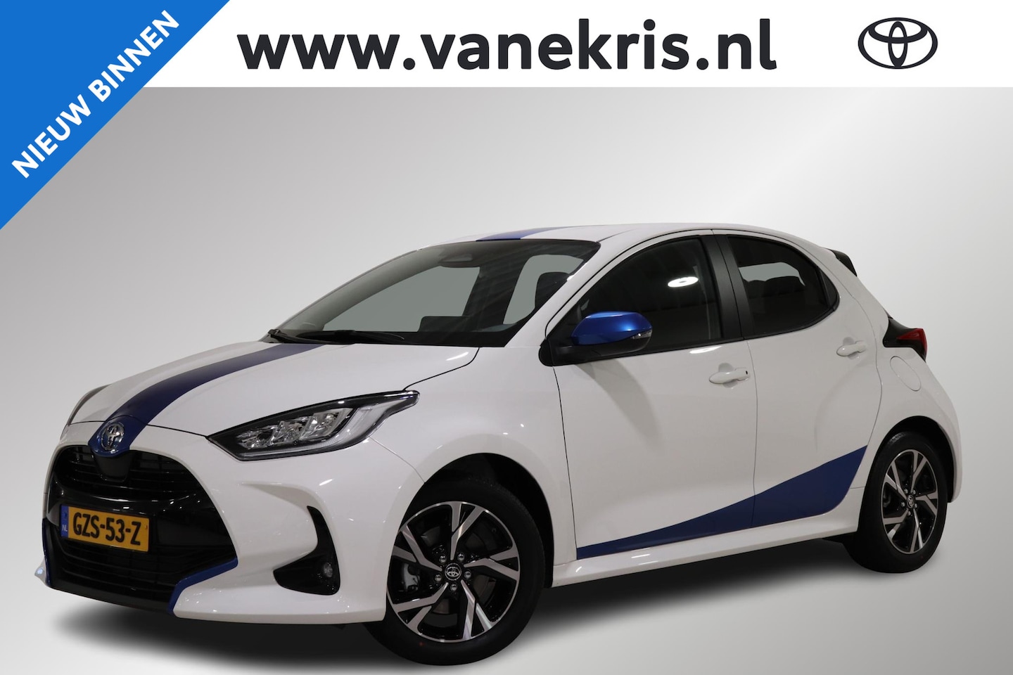 Toyota Yaris - 1.5 Hybrid van Ekris Blue Line Edition, Stoelverwarming voorstoelen, Apple Carplay/Android - AutoWereld.nl