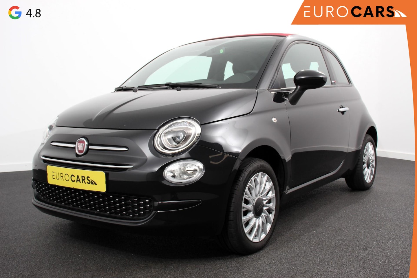 Fiat 500 C - 1.0 Hybrid Lounge Plus | Rood dak | Navigatie | d.m.v. Apple Carplay/Android Auto | Parkee - AutoWereld.nl