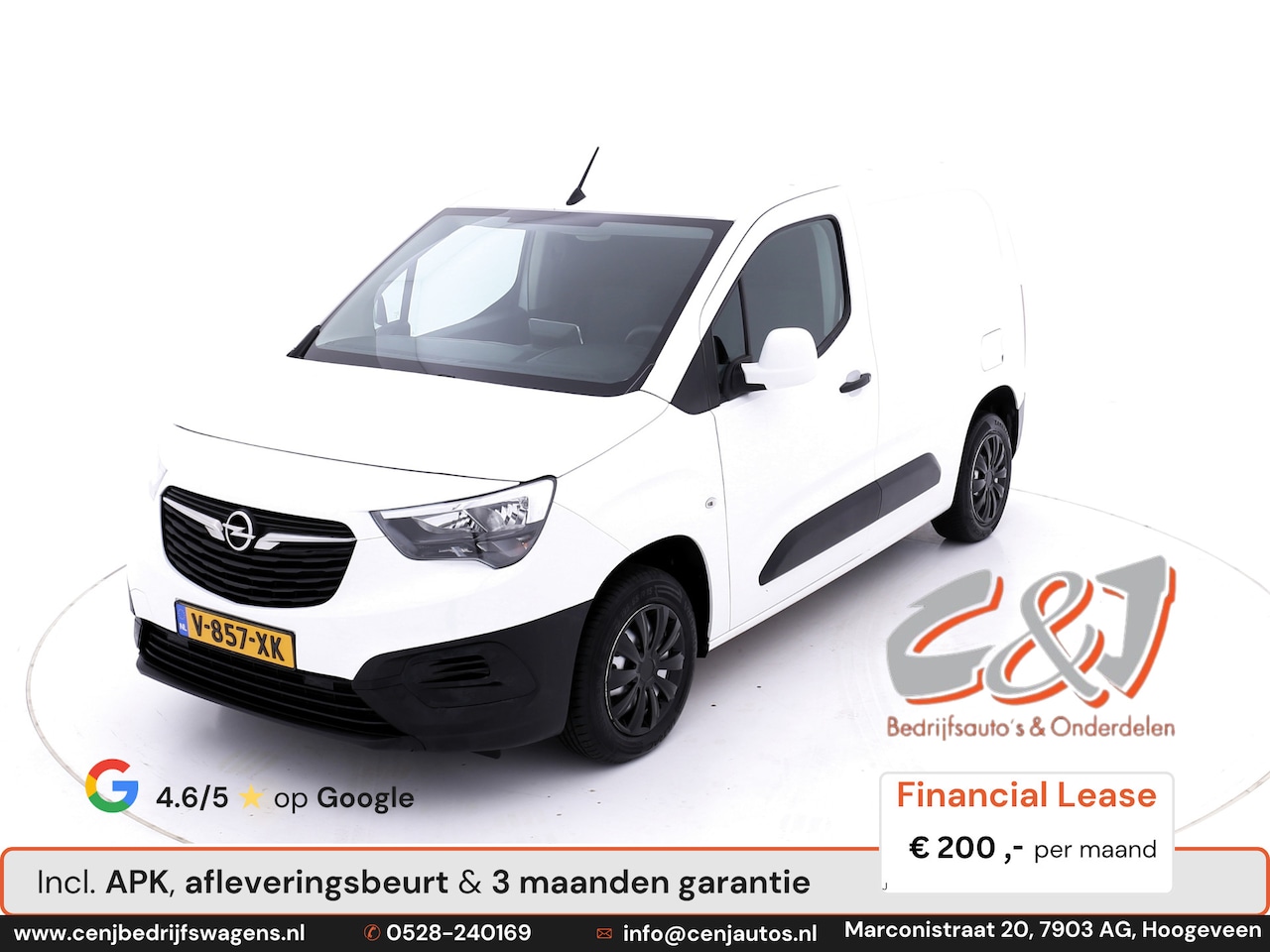 Opel Combo - 1.6D L1H1 Edition airco cruise navigatie lease 200,- p/md - AutoWereld.nl