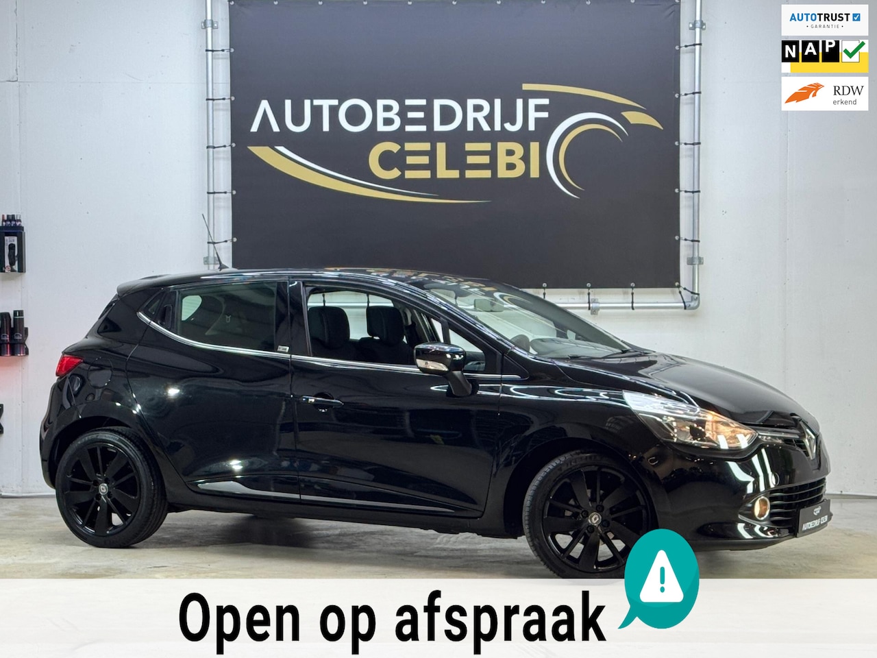 Renault Clio - 0.9 TCe Authentique 2014 ZWART AIRCO|NAVI|CRUIS - AutoWereld.nl