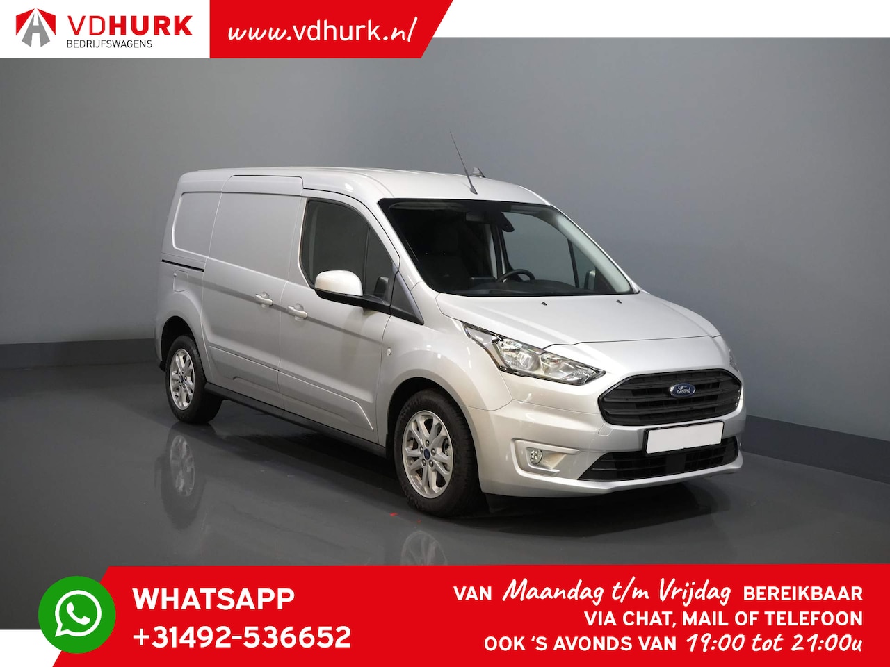 Ford Transit Connect - 1.0 Ecoboost L2 Limited BPM VRIJ/ BENZINE/ 2x Schuifdeur/ 3pers/ Stoelverw/ Carplay/ Clima - AutoWereld.nl