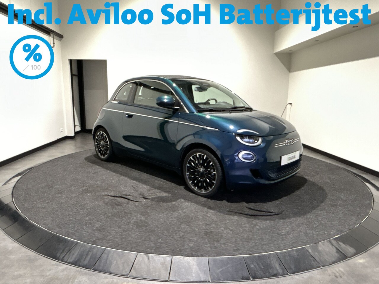 Fiat 500 C - La Prima 42 kWh | Camera | Lederen Bekleding | Navi SoH (batterijcheck) 90,20 % score! - AutoWereld.nl