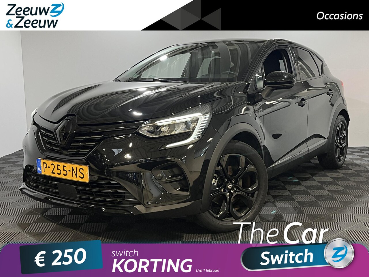 Renault Captur - 1.6 E-Tech Hybrid 145 Rive Gauche | 1e Eigenaar | Black Edition | Cruise Control | Camera - AutoWereld.nl