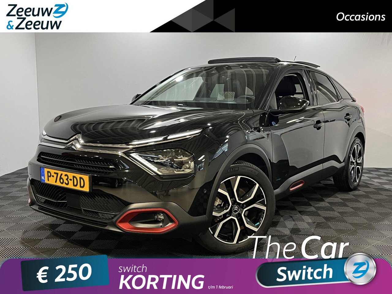 Citroën Ë-C4 - Shine 50 kWh Automaat | Stoelverwarming | 360 Camera | Panorama Dak | Lichtmetalen Velgen - AutoWereld.nl