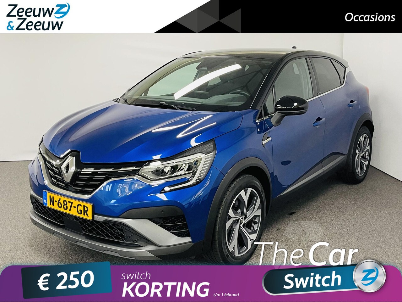 Renault Captur - 1.6 E-Tech Hybrid 145 R.S. Line SPORTIEVE AUTO / APPLE -EN ANDROID CARPLAY / TREKHAAK / AU - AutoWereld.nl