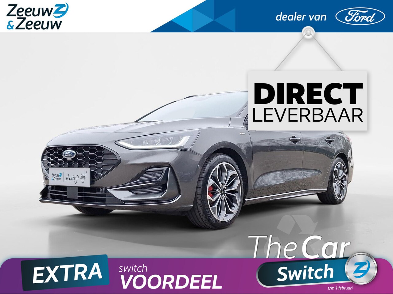 Ford Focus Wagon - 1.0 EcoBoost Hybrid ST Line X | Winterpack | Driver Assistancepack | El. Achterklep | 18" - AutoWereld.nl