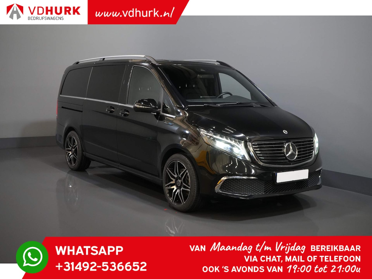 Mercedes-Benz EQV - 300 Avantgarde L2 360 km WLTP/ € 53777,- incl. BTW Distronic/ Burmester/ 7pers/ Leder/ 10" - AutoWereld.nl