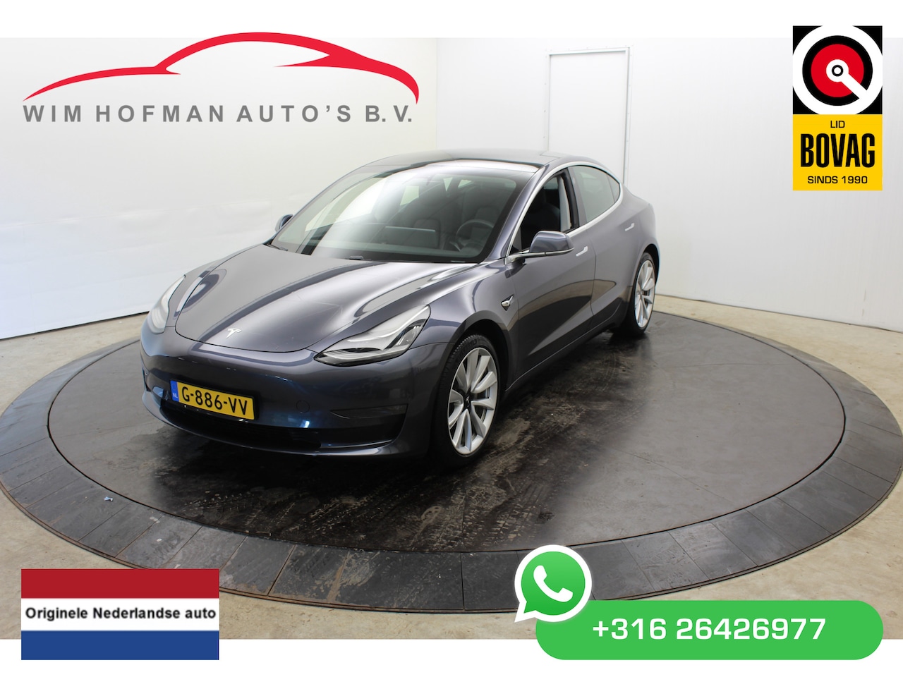 Tesla Model 3 - Long Range RWD Long Range AWD 75 kWh Autopilot FSD Comp 19" Panodak Leder Camera - AutoWereld.nl