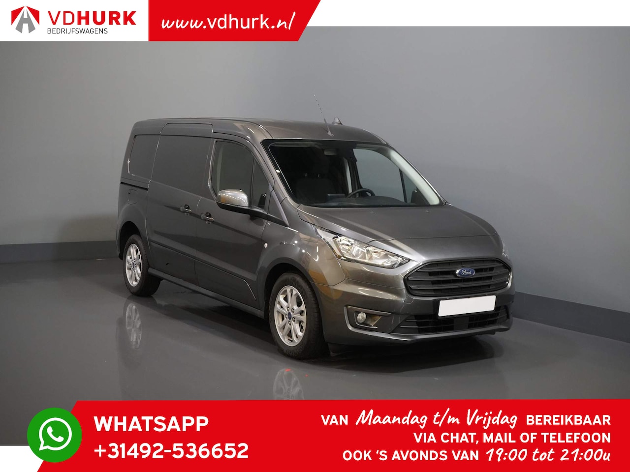 Ford Transit Connect - 1.0 Ecoboost L2 Limited BPM VRIJ/ BENZINE/ 2x Schuifdeur/ 3pers/ Stoelverw/ Carplay/ Clima - AutoWereld.nl