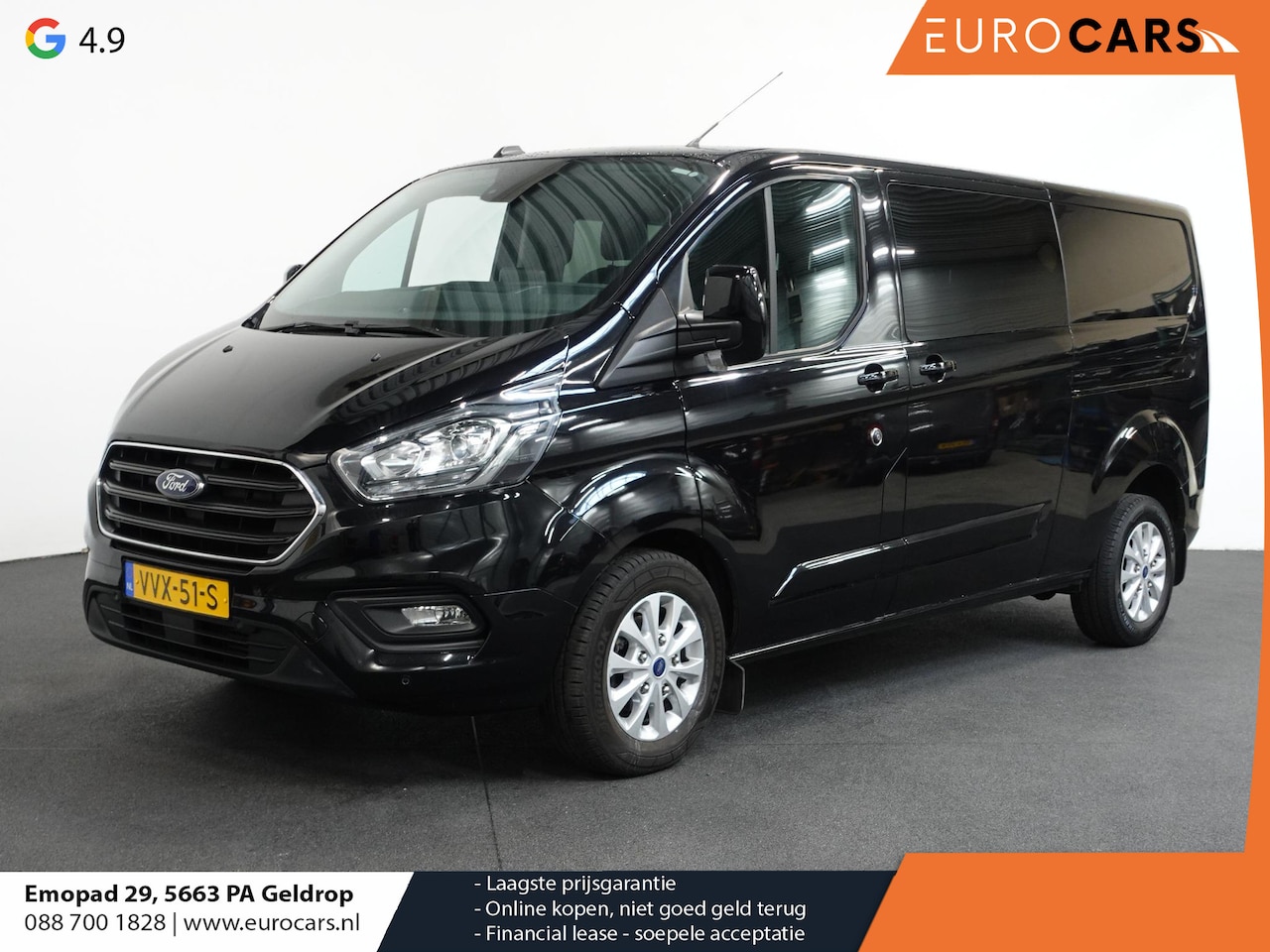 Ford Transit Custom - 300 2.0 TDCI L2H1 Limited Dubbele cabine Automaat Navigatie Airco 2 Schuifdeuren Trekhaak - AutoWereld.nl