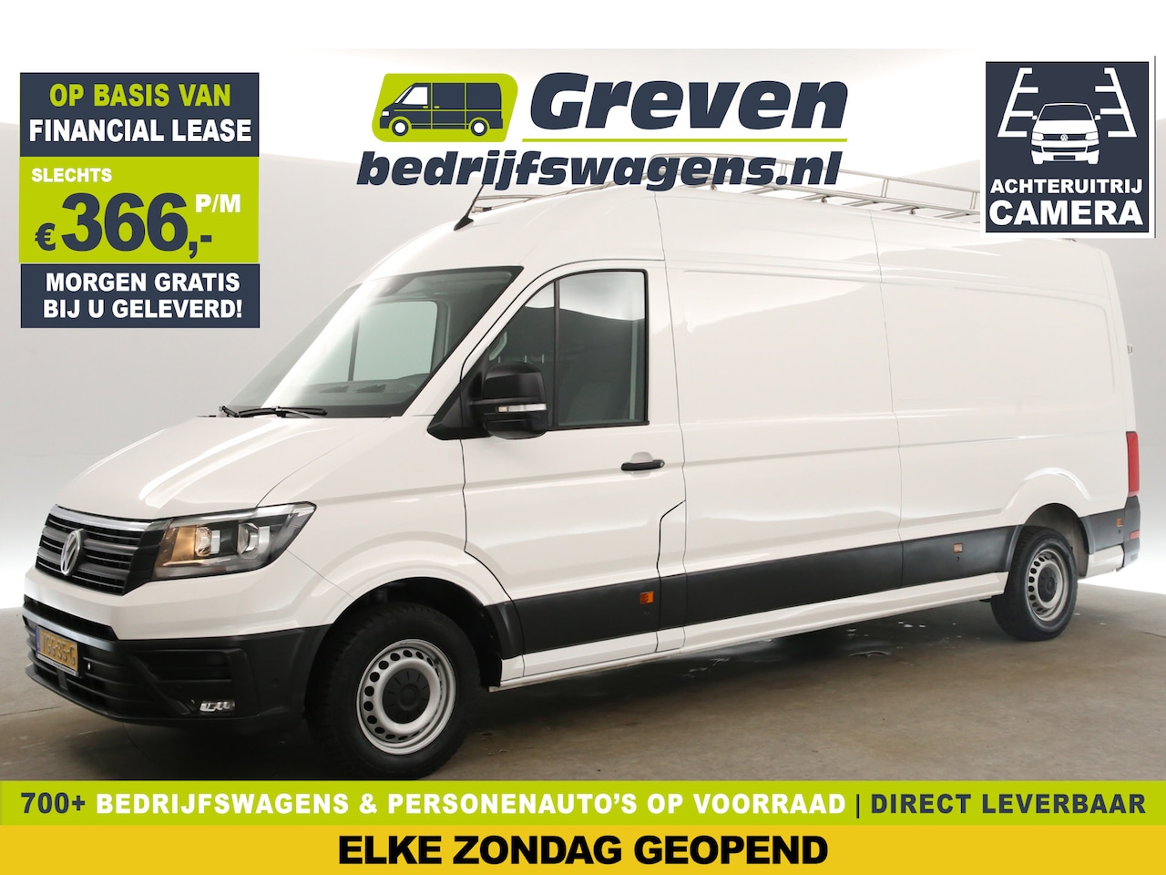 Volkswagen Crafter - 35 2.0 TDI L4H3 140PK Airco Camera Cruise Carplay Imperiaal Trekhaak 3 Persoons PDC - AutoWereld.nl