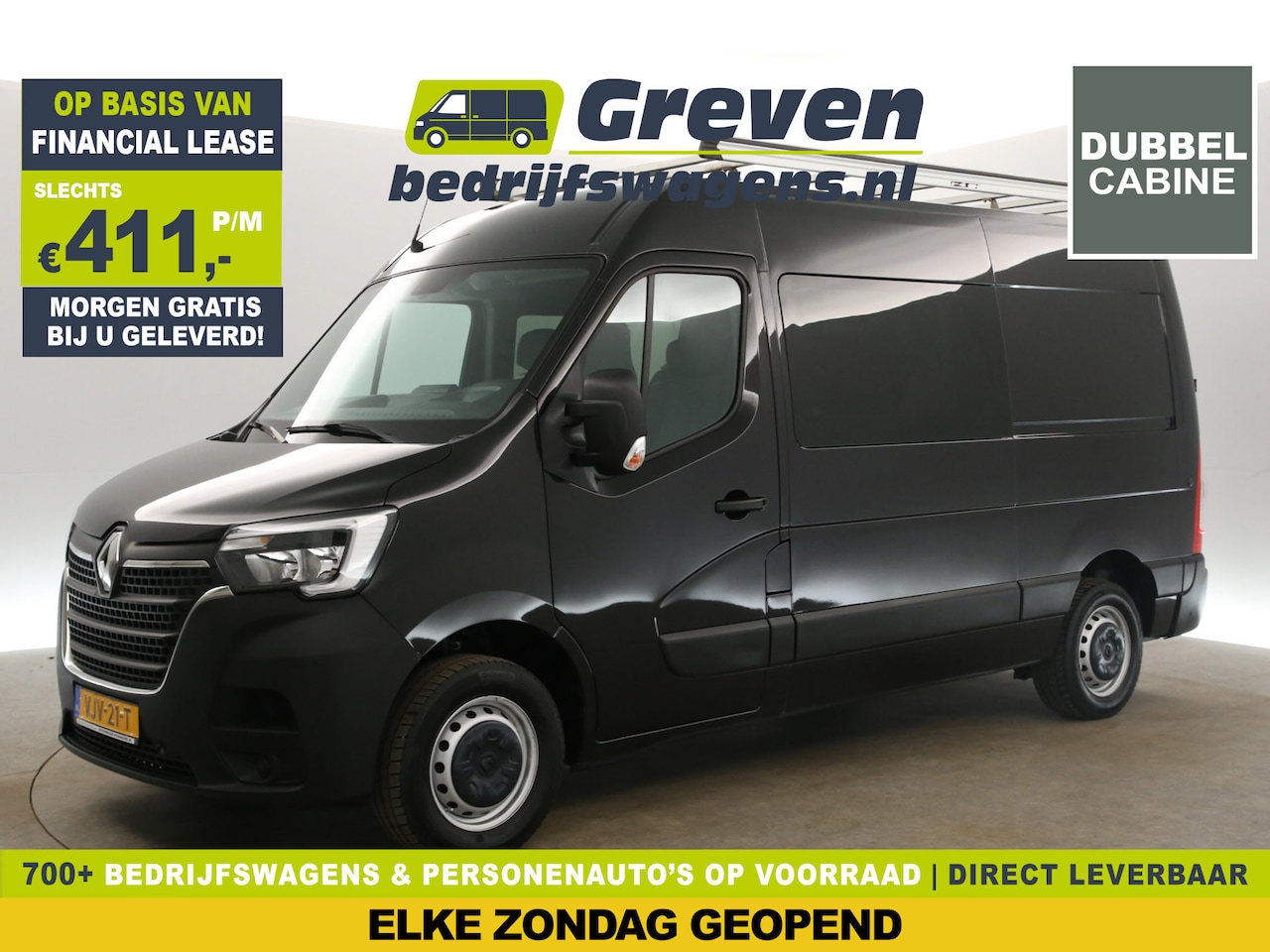 Renault Master - T35 2.3 dCi L2H2 | 7 Persoons | Dubbele Cabine | Airco PDC Imperiaal Ladder Trekhaak Bluet - AutoWereld.nl