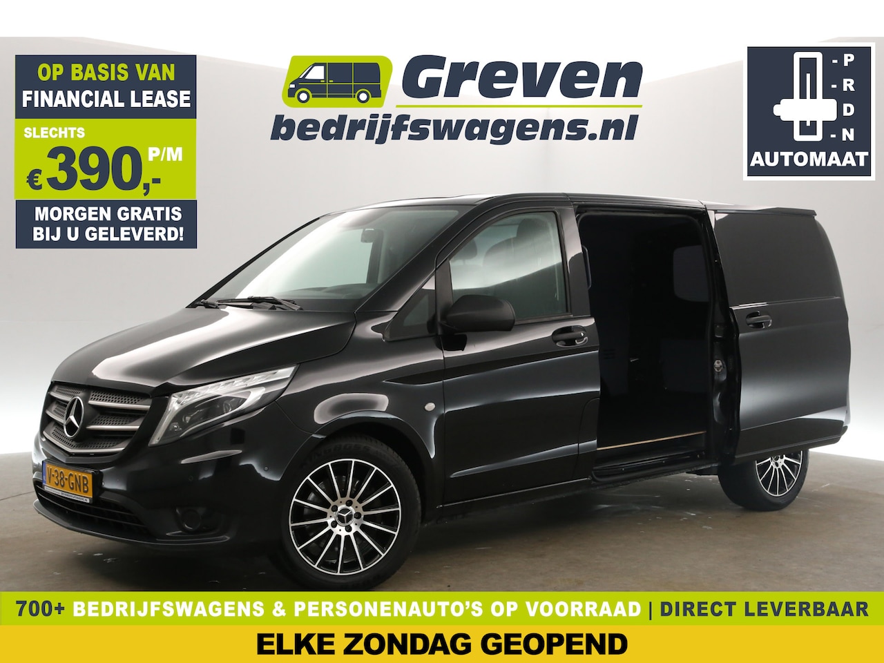 Mercedes-Benz Vito - 119 CDI Lang 191PK Automaat Airco LED Camera 2xSchuifdeur PDC Cruise Navi Stoelverwarming - AutoWereld.nl