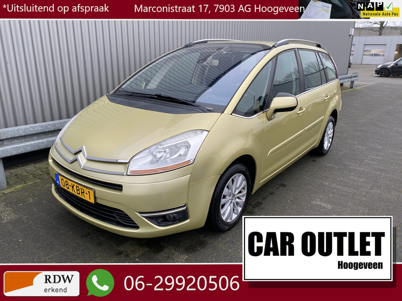 Citroën Grand C4 Picasso - 1.6 VTi Dynamique 7p. Clima, Navi, CC, PDC, Zonwering, LM, Trekh, – Inruil Mogelijk – - AutoWereld.nl