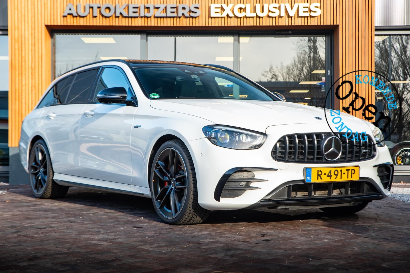 Mercedes-Benz E-klasse Estate - 53 AMG 4MATIC Premium 360 Cam Panodak Burmester Ambient 360 Cam Leer Alcantara ACC Dode Ho - AutoWereld.nl