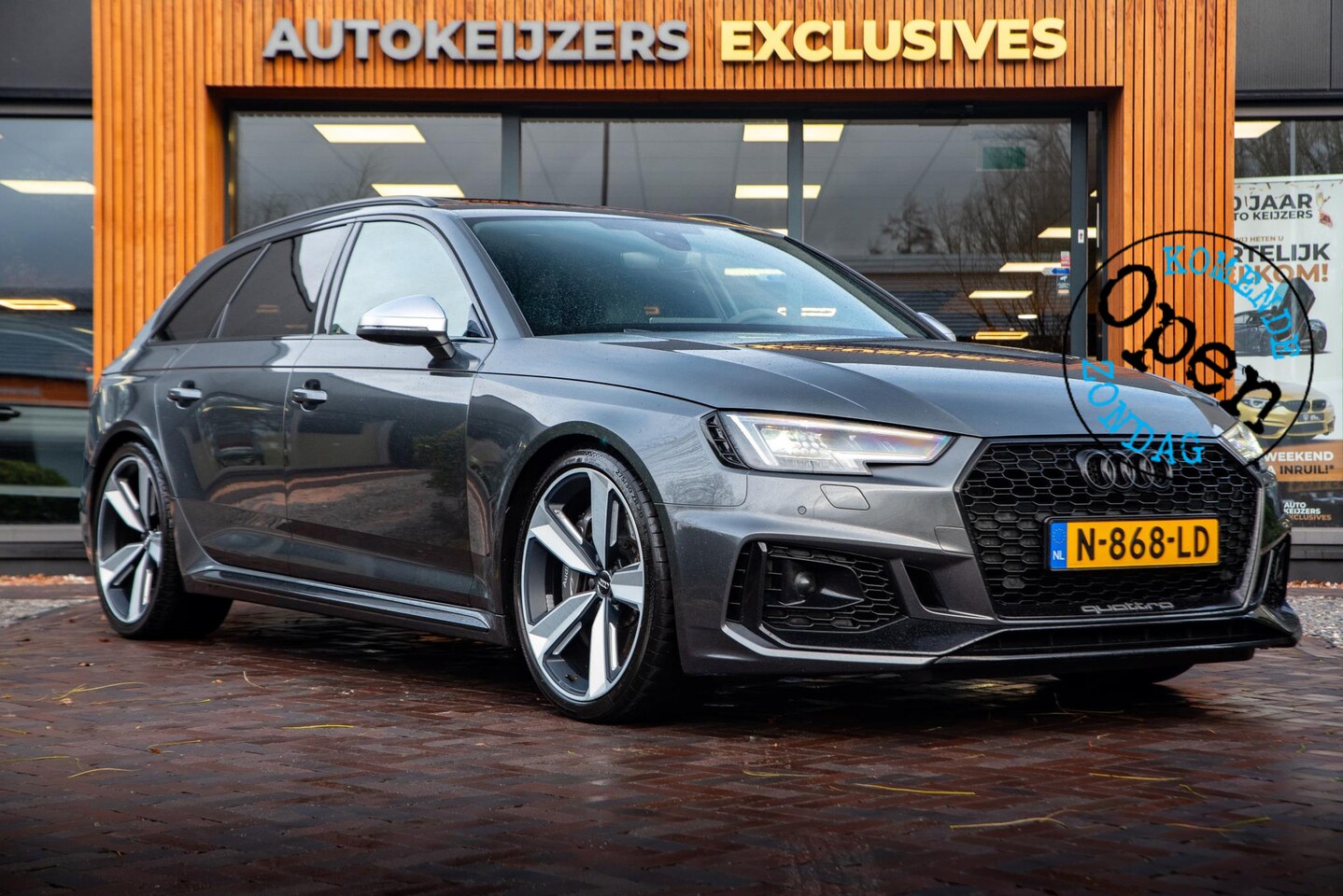 Audi A4 Avant - 2.9 TFSI RS 4 quattro Panodak B&O Carbon Leer DAB+ Ceramic Ambient HUD Memory Keyless - AutoWereld.nl