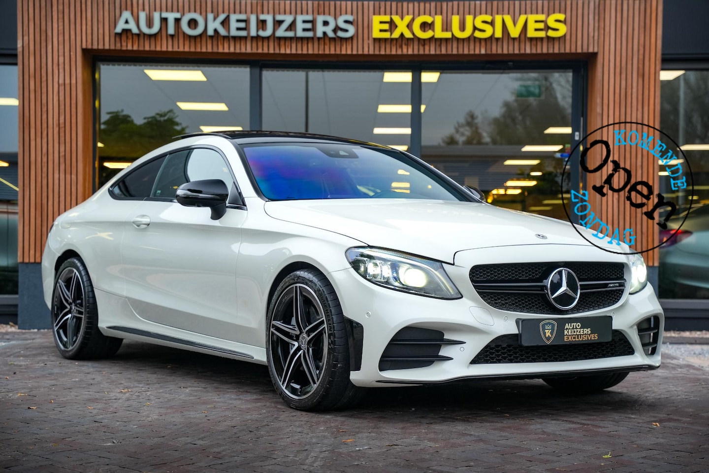 Mercedes-Benz C-klasse Coupé - AMG 43 4MATIC Panodak Burmester Schaalstoelen Ambient Keyless 360 Cam - AutoWereld.nl