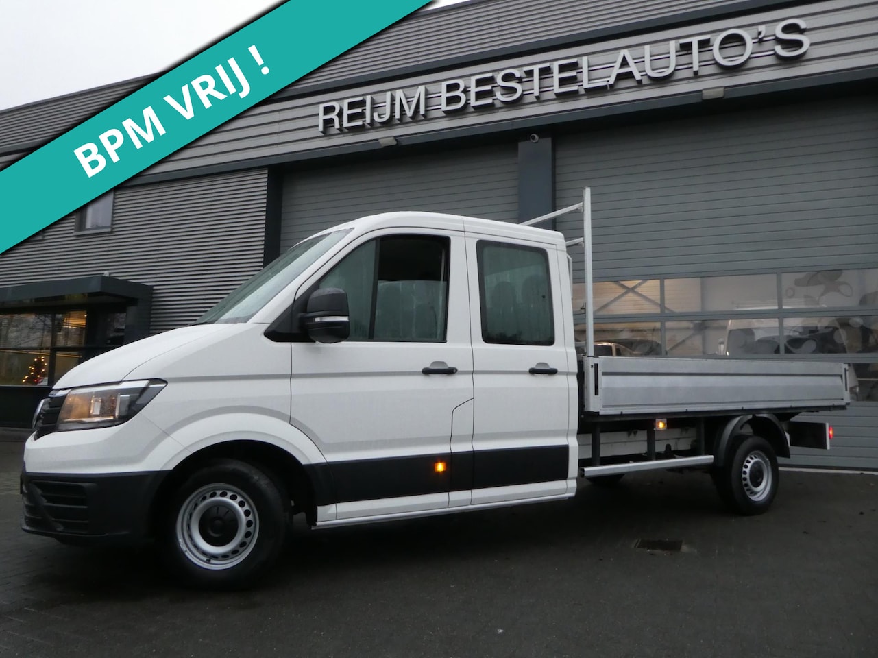 Volkswagen Crafter - 35 2.0tdi 140pk, L4 WB 4490, Open Laadbak, DC, Pick up, Airco. - AutoWereld.nl