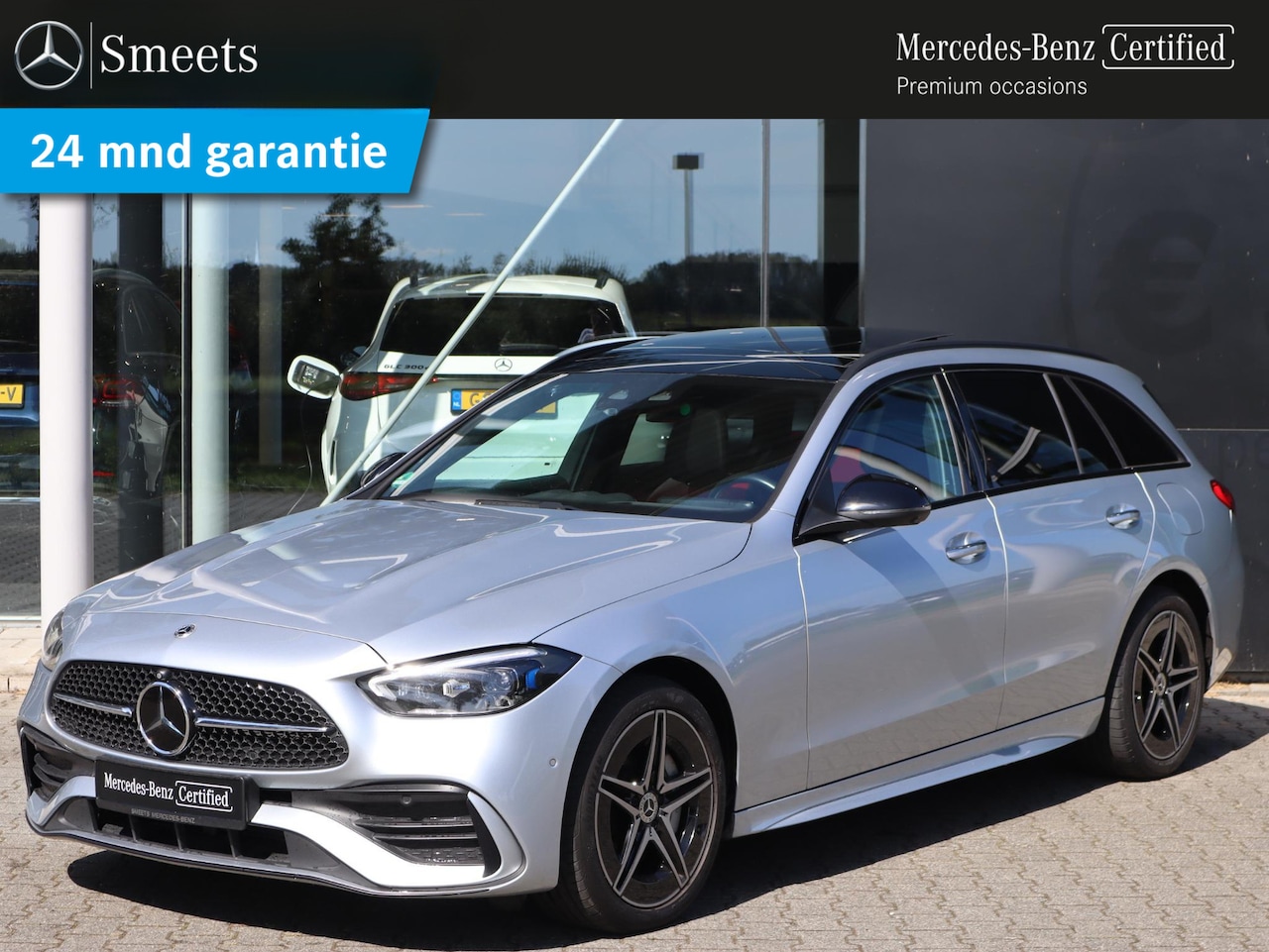 Mercedes-Benz C-klasse Estate - 300 e AMG Line | Panoramadak | Navigatie | 360 camera | HUD | Trekhaak | Panoramadak | Mem - AutoWereld.nl