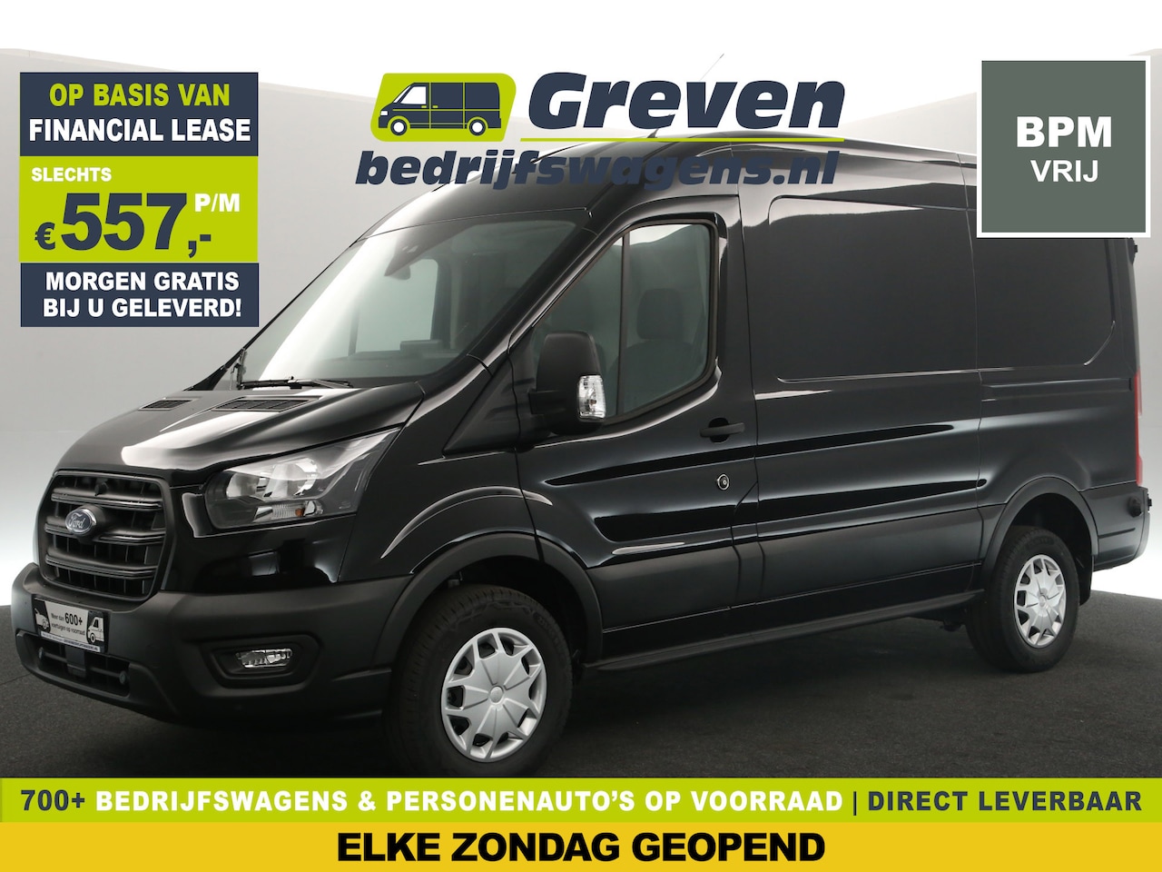 Ford Transit - 2.0 EcoBlue L2H2 | NIEUW | BPM Vrij | Airco Cruise Carplay Navigatie Trekhaak PDC 3 Persoo - AutoWereld.nl