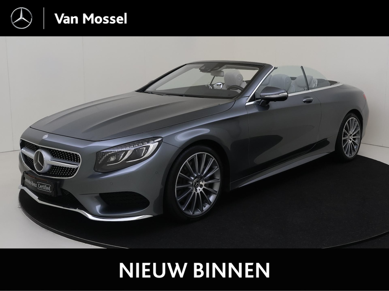 Mercedes-Benz S-klasse Cabrio - 500 / AMG Line/ 20 inch/ Grijs leder/ Swarovski koplampen/ Nachtzicht/ DISTRONIC/ Zéér com - AutoWereld.nl