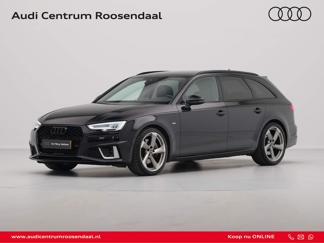 Audi A4 Avant - 2.0 TFSI 252pk Quattro Sport S line black edition B&O Trekhaak Memory Leder - AutoWereld.nl