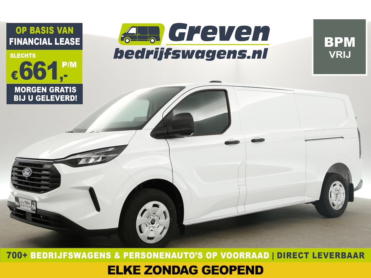 Ford Transit Custom - L2H1 Trend NIEUW | 170PK | BPM Vrij | Automaat Airco Carplay Cruise 2cSchuifdeur Navi Virt - AutoWereld.nl