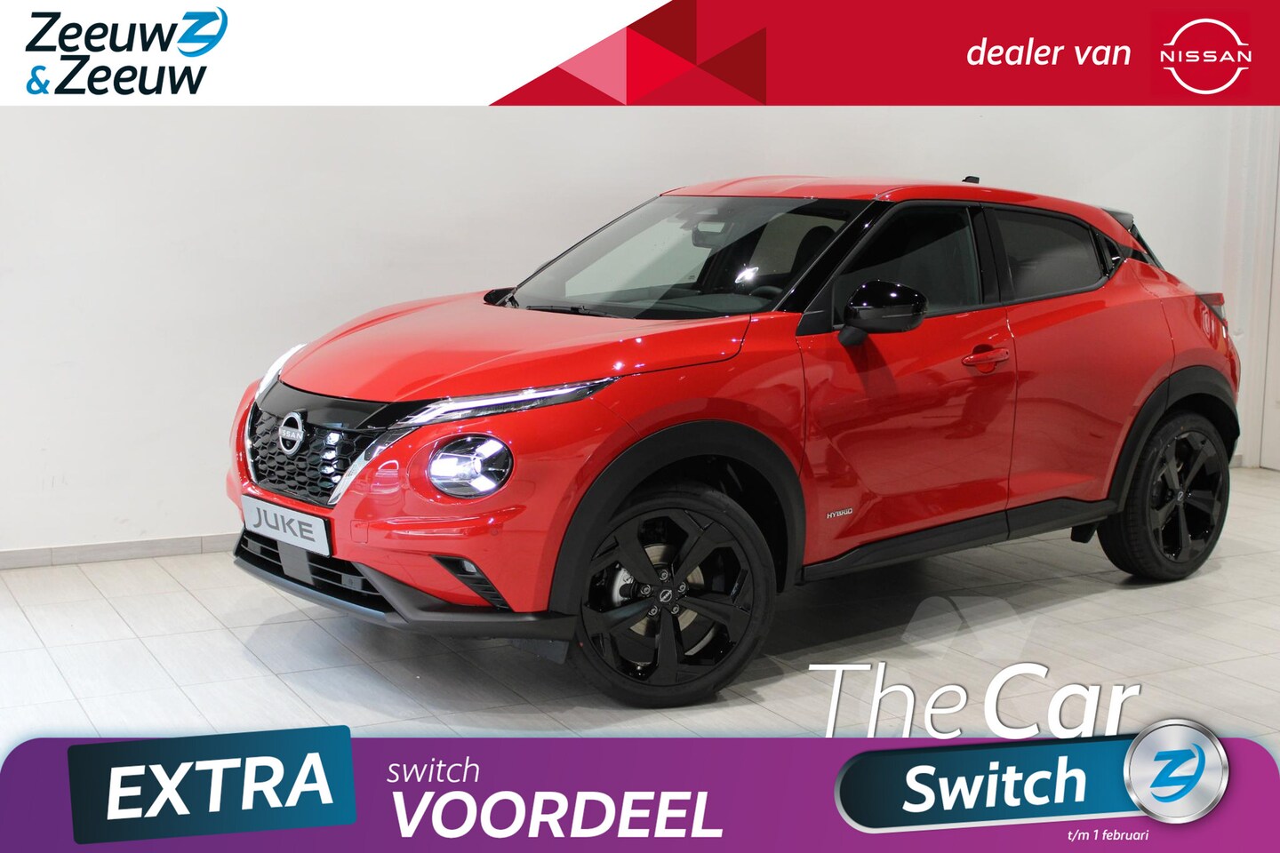 Nissan Juke - 1.6 Hybrid Tekna |  Intelligent Cruise Control |  Blind Spot Warning | Apple Car en Androi - AutoWereld.nl